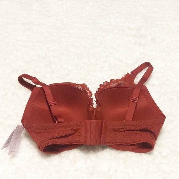 🆕 Auden lace multi way plunge push up bra 34DDD rust Orange adjustable - Picture 3 of 9